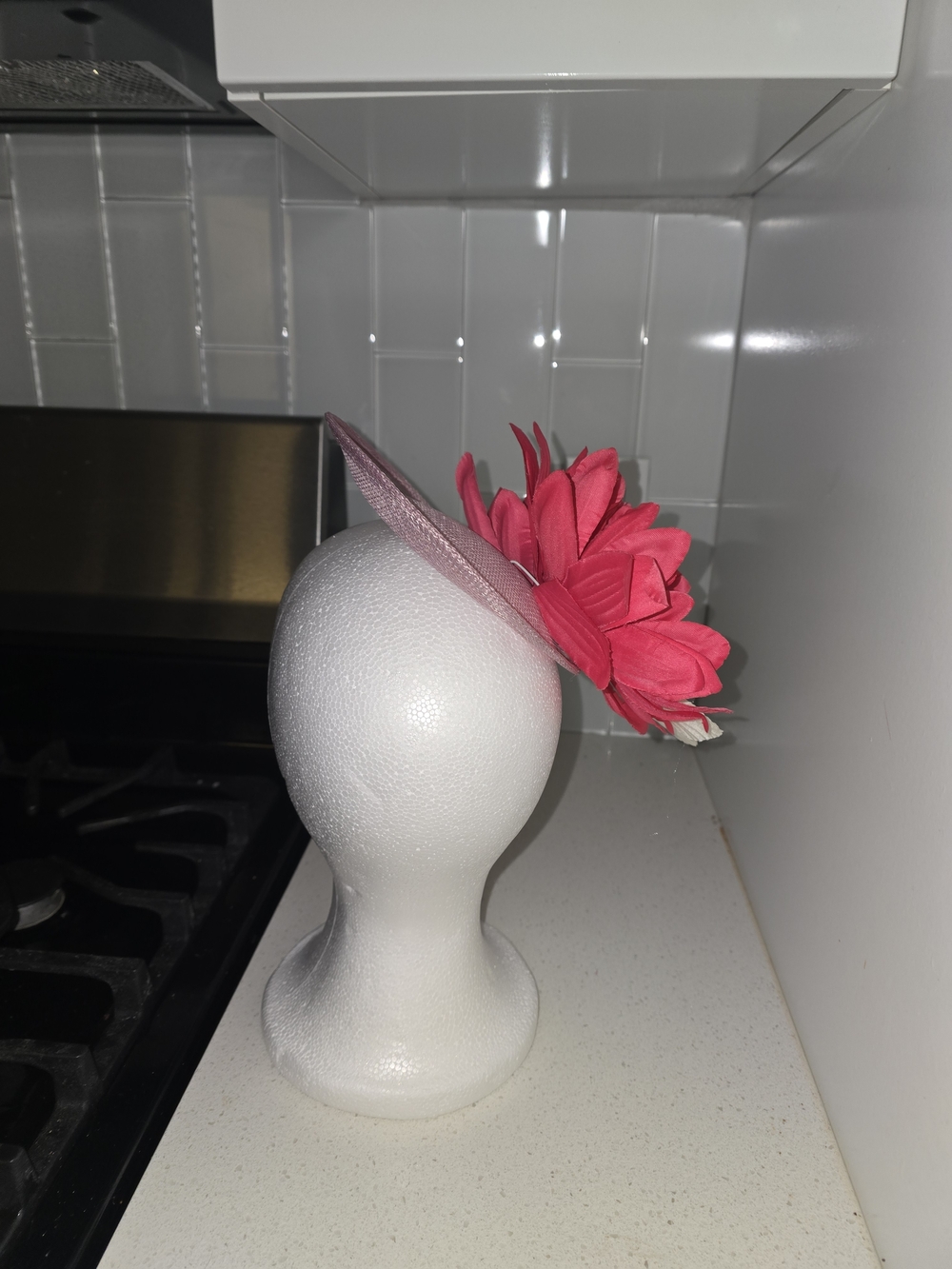 Pink Floral Fascinator Hat - Women Accessories - Picture 4 of 4